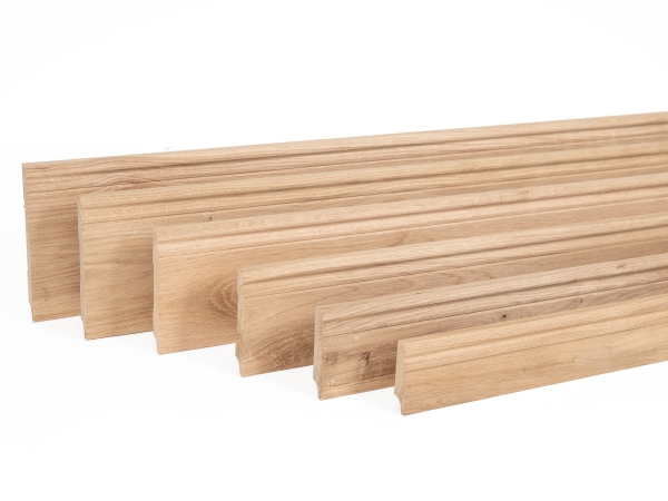 Solid Skirting Board Oak Rustic 20x130 unfinished 1,5-2,5m Hamburger, knots NOT filled - Copy